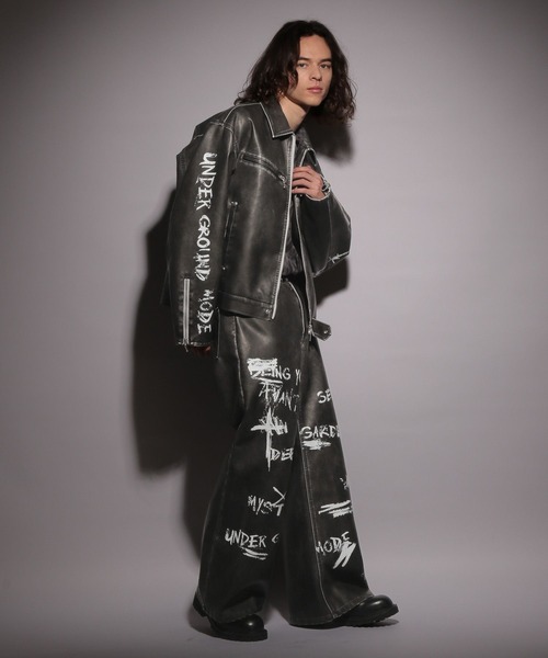 HARE(ハレ)の「【UNDERGROUND MODE SET UP対応】レタリングパンツ(HARE)(デニムパンツ・メンズ・ブラック系その他2/ブラック系その他・FREE)」の7枚目の写真