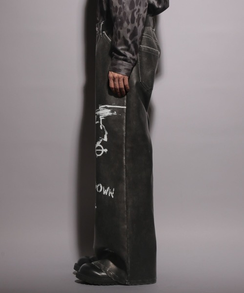HARE UNDERGROUND MODE デニムパンツ25ss HARE（ハレ）の「【UNDERGROUND MODE SET UP対応】レタリング