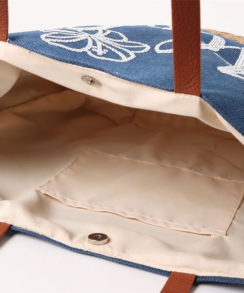 Kahiko(カヒコ)の「【Kahiko】ビーチスパントートバッグ(トートバッグ・レディース・ホワイト/ネイビー/ブルー・FREE)」の6枚目の写真