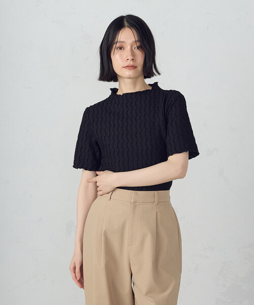COMME CA ISM(コムサイズム)の「ボトルネックカットソー(Tシャツ/カットソー・レディース・ブラック/ホワイト・MEDIUM/LARGE)」の8枚目の写真