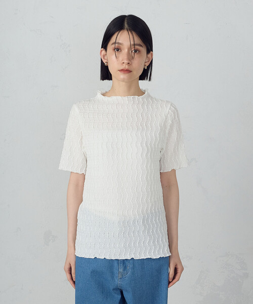COMME CA ISM(コムサイズム)の「ボトルネックカットソー(Tシャツ/カットソー・レディース・ブラック/ホワイト・MEDIUM/LARGE)」の9枚目の写真