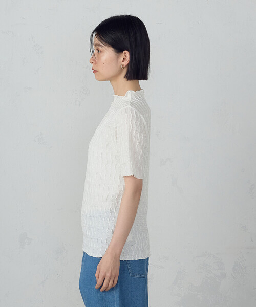COMME CA ISM(コムサイズム)の「ボトルネックカットソー(Tシャツ/カットソー・レディース・ブラック/ホワイト・MEDIUM/LARGE)」の10枚目の写真