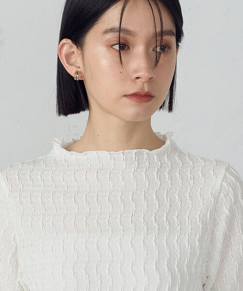 COMME CA ISM(コムサイズム)の「ボトルネックカットソー(Tシャツ/カットソー・レディース・ブラック/ホワイト・MEDIUM/LARGE)」の12枚目の写真