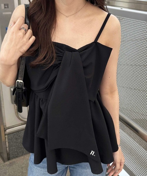 nelliy.(ネルリー)の「ペプラムリボンキャミ(キャミソール・レディース・オフホワイト/ブラック・MEDIUM/LARGE)」の12枚目の写真