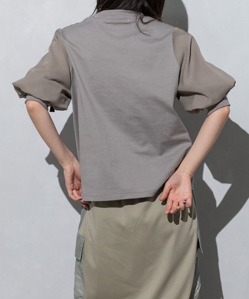 MARECHAL TERRE マルシャルテル  タックフレアTシャツ ZMT243CT228]MARECHAL TERRE(マルシャル・テル) フレアTシャツ