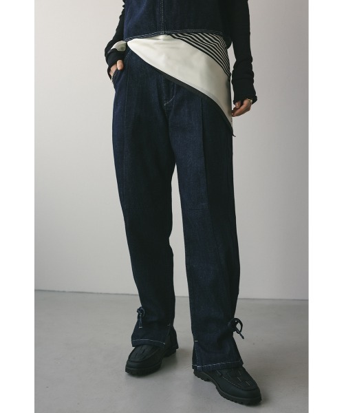 STYLEMIXER（スタイルミキサー）の「ヘムリボンデザインデニム（デニムパンツ・レディース・グレー/インディゴブルー・X-SMALL/SMALL/MEDIUM）」の2枚目の写真