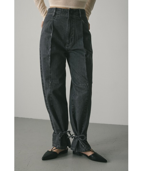 STYLEMIXER（スタイルミキサー）の「ヘムリボンデザインデニム（デニムパンツ・レディース・グレー/インディゴブルー・X-SMALL/SMALL/MEDIUM）」の7枚目の写真