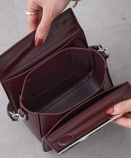 mystic（ミスティック）の「loti がま口ポシェット（ショルダーバッグ・レディース・ブラウン/ブラック・ONE SIZE）」の5枚目の写真