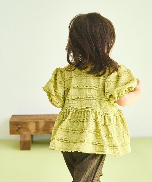 sea and shells by pairmanon(シーアンドシェルズバイペアマノン)の「【sea and shells by pairmanon】レース見え ストレッチ ペプラム ブラウス(その他ベビーウェア・キッズ・ベージュ/ライトグリーン/アイボリー・90/100/80/110)」の15枚目の写真