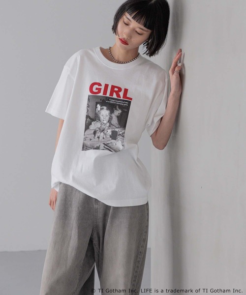 LOWRYS FARM（ローリーズファーム）の「LIFE PICTURE COLLECTION GIRL TEE　 450085（Tシャツ/カットソー・レディース・ホワイト/ホワイト系その他・FREE）」の6枚目の写真