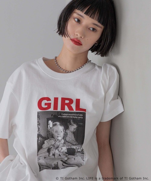 LOWRYS FARM（ローリーズファーム）の「LIFE PICTURE COLLECTION GIRL TEE　 450085（Tシャツ/カットソー・レディース・ホワイト/ホワイト系その他・FREE）」の5枚目の写真