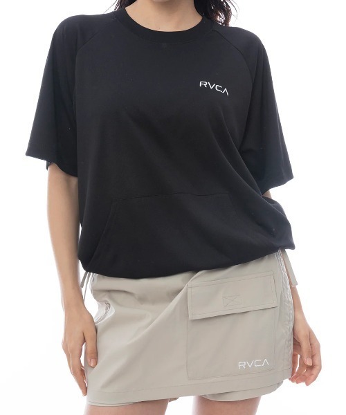 RVCA（ルーカ）の「RVCA レディース MINI RVCA UTILITY SS TEE サーフTシャツ 【2025年春夏モデル】/ルーカ水陸両用UVケアドローコード付き半袖ラッシュガード(水着)（ラッシュガード・レディース・ホワイト/ブラック/ピンク系その他/ブラウン系その他・MEDIUM/SMALL/LARGE）」の14枚目の写真