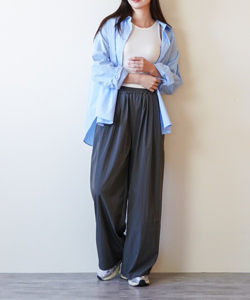 gossip!ロサンゼルス(ゴシップロサンゼルス)の「ウエストギャザー イージーパンツ(その他パンツ・レディース・ブラウン/ブラック/グレー・FREE)」の3枚目の写真