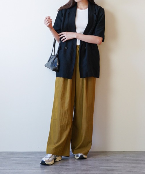 gossip!ロサンゼルス(ゴシップロサンゼルス)の「ウエストギャザー イージーパンツ(その他パンツ・レディース・ブラウン/ブラック/グレー・FREE)」の9枚目の写真