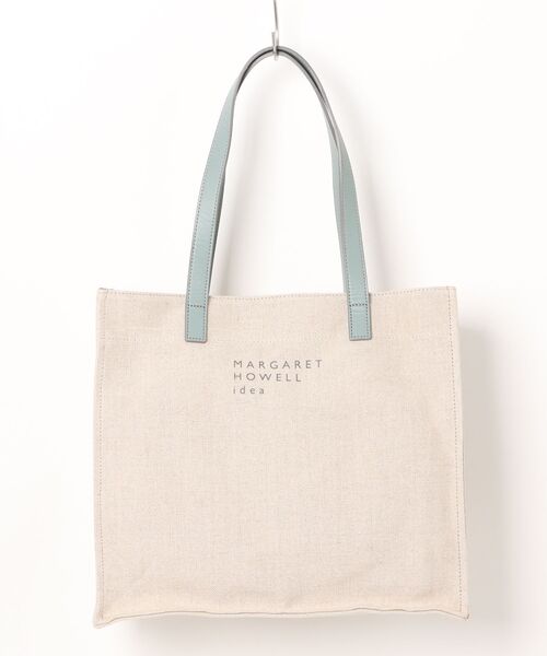 【美品】MARGARET HOWELL idea トートバッグ　ブルー　ベージュ MARGARET HOWELL idea(マーガレット・ハウエル アイデア) 5G