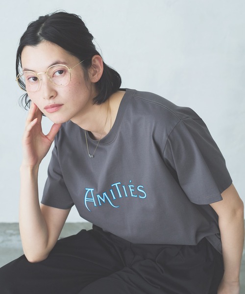 LA MARINE FRANCAISE（マリン フランセーズ）の「AMITI_SプリントTシャツ（Tシャツ/カットソー・レディース・イエロー/ホワイト/グレー・FREE）」の2枚目の写真