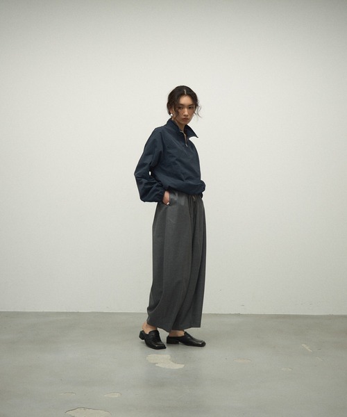 Lutim by u（ルチバイユー）の「Half-zip over-tops / ハーフジップオーバートップス（パーカー・レディース・ホワイト/ネイビー/イエロー・FREE）」の7枚目の写真