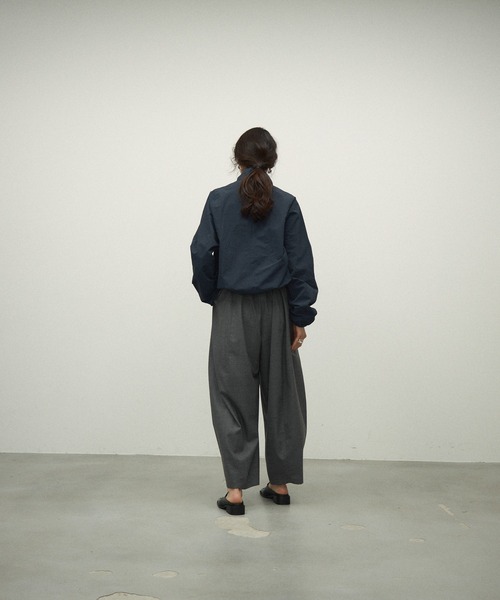 Lutim by u（ルチバイユー）の「Half-zip over-tops / ハーフジップオーバートップス（パーカー・レディース・ホワイト/ネイビー/イエロー・FREE）」の9枚目の写真