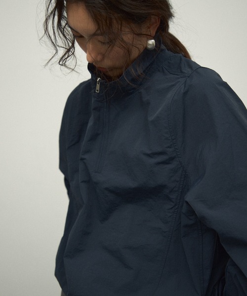 Lutim by u（ルチバイユー）の「Half-zip over-tops / ハーフジップオーバートップス（パーカー・レディース・ホワイト/ネイビー/イエロー・FREE）」の11枚目の写真