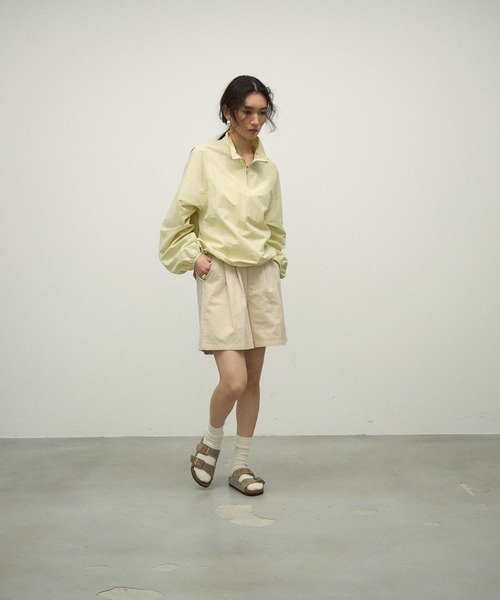 Lutim by u（ルチバイユー）の「Half-zip over-tops / ハーフジップオーバートップス（パーカー・レディース・ホワイト/ネイビー/イエロー・FREE）」の14枚目の写真