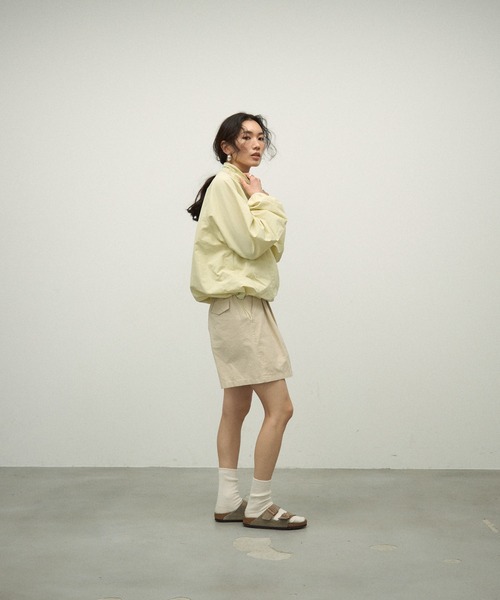 Lutim by u（ルチバイユー）の「Half-zip over-tops / ハーフジップオーバートップス（パーカー・レディース・ホワイト/ネイビー/イエロー・FREE）」の15枚目の写真