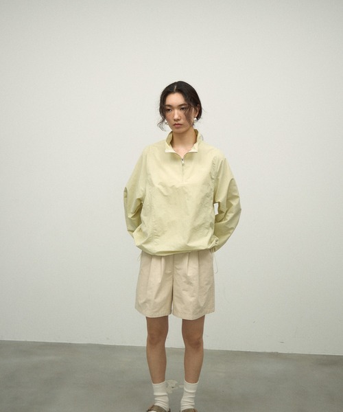 Lutim by u（ルチバイユー）の「Half-zip over-tops / ハーフジップオーバートップス（パーカー・レディース・ホワイト/ネイビー/イエロー・FREE）」の18枚目の写真