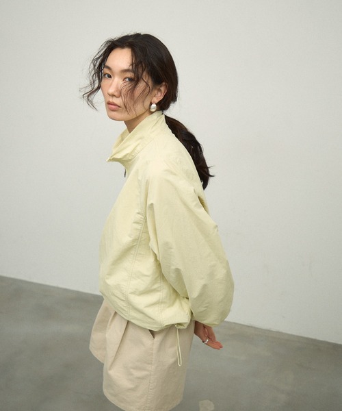 Lutim by u（ルチバイユー）の「Half-zip over-tops / ハーフジップオーバートップス（パーカー・レディース・ホワイト/ネイビー/イエロー・FREE）」の13枚目の写真