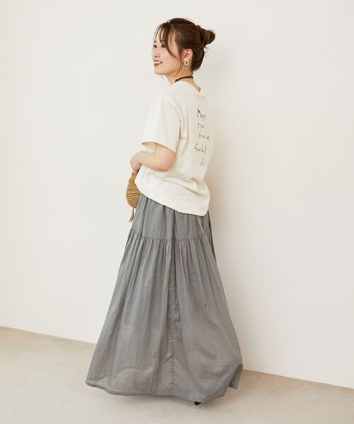 le.coeur blanc（ルクールブラン）の「KAZUMIDOI fruitfullife Tシャツ（Tシャツ/カットソー・レディース・チャコールグレー/ライトピンク/アイボリー・38）」の11枚目の写真