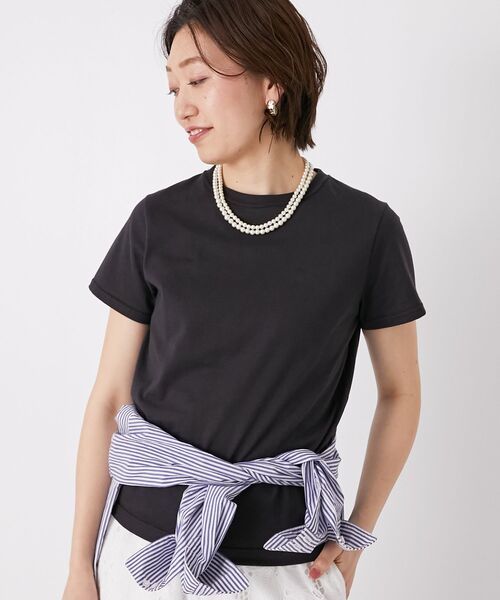 le.coeur blanc（ルクールブラン）の「KAZUMIDOI fruitfullife Tシャツ（Tシャツ/カットソー・レディース・チャコールグレー/ライトピンク/アイボリー・38）」の15枚目の写真