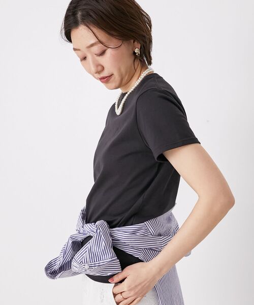 le.coeur blanc（ルクールブラン）の「KAZUMIDOI fruitfullife Tシャツ（Tシャツ/カットソー・レディース・チャコールグレー/ライトピンク/アイボリー・38）」の16枚目の写真