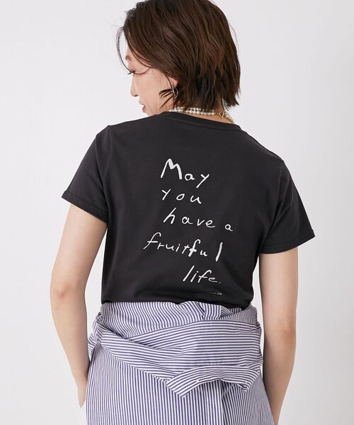 le.coeur blanc（ルクールブラン）の「KAZUMIDOI fruitfullife Tシャツ（Tシャツ/カットソー・レディース・チャコールグレー/ライトピンク/アイボリー・38）」の17枚目の写真