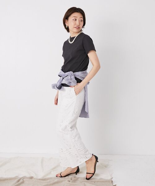 le.coeur blanc（ルクールブラン）の「KAZUMIDOI fruitfullife Tシャツ（Tシャツ/カットソー・レディース・チャコールグレー/ライトピンク/アイボリー・38）」の22枚目の写真