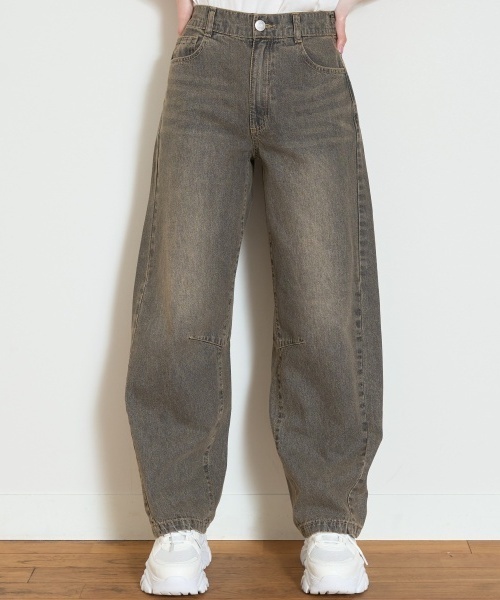 LOVETOXIC（ラブトキシック）の「【LTXC】【接触冷感/ひんやり】バレルレッグライトデニム（デニムパンツ・キッズ・サックスブルー/グレー/ライトグレー/ブルー/ネイビー・L:160cm/M:150cm/S:140cm）」の3枚目の写真