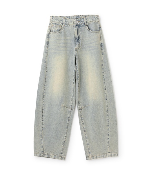 LOVETOXIC（ラブトキシック）の「【LTXC】【接触冷感/ひんやり】バレルレッグライトデニム（デニムパンツ・キッズ・サックスブルー/グレー/ライトグレー/ブルー/ネイビー・L:160cm/M:150cm/S:140cm）」の11枚目の写真