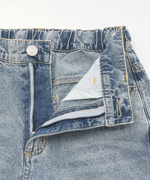 LOVETOXIC（ラブトキシック）の「【LTXC】【接触冷感/ひんやり】バレルレッグライトデニム（デニムパンツ・キッズ・サックスブルー/グレー/ライトグレー/ブルー/ネイビー・L:160cm/M:150cm/S:140cm）」の20枚目の写真