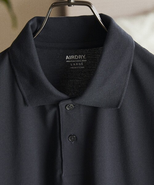FREAK'S STORE（フリークスストア）の「FREAK’S STORE/フリークスストア AIRDRY 高機能素材 カノコ編み ポロシャツ/エアドライ ポリエステル 鹿の子素材/吸水速乾/遮熱性/UVカット（ポロシャツ・メンズ・ホワイト/ブラック/チャコールグレー/ダークブラウン/ネイビー・SMALL/MEDIUM/LARGE）」の11枚目の写真