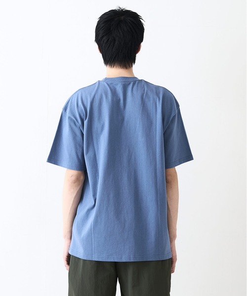 ragged mountain(ラギットマウンテン)の「【RAGGED MOUNTAIN:ラギットマウンテン】ワンポイントロゴTシャツ 半袖 オーバーサイズ(Tシャツ/カットソー・メンズ・グレイッシュブルー/パープル/ホワイト/ブラック/ベージュ・LARGE/X-LARGE/MEDIUM)」の19枚目の写真