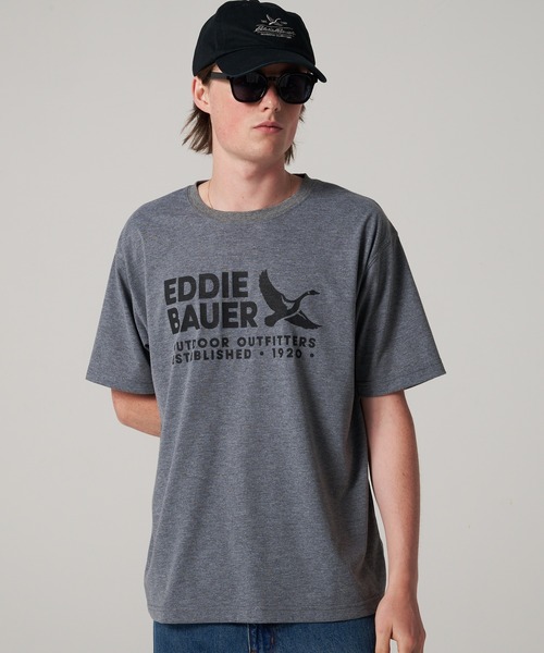 Eddie Bauer(エディーバウアー)の「ポリエステルジャージ プリント Tシャツ(Tシャツ/カットソー・メンズ・ホワイト/ライトイエロー/杢グレー/ミント・L/XXL/XL/M/S)」の2枚目の写真