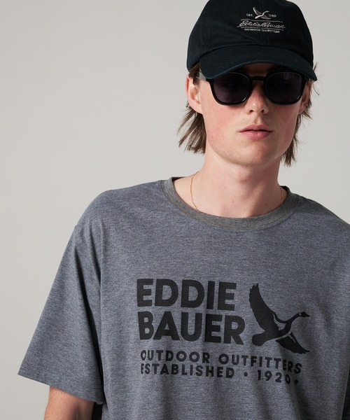 Eddie Bauer(エディーバウアー)の「ポリエステルジャージ プリント Tシャツ(Tシャツ/カットソー・メンズ・ホワイト/ライトイエロー/杢グレー/ミント・L/XXL/XL/M/S)」の18枚目の写真