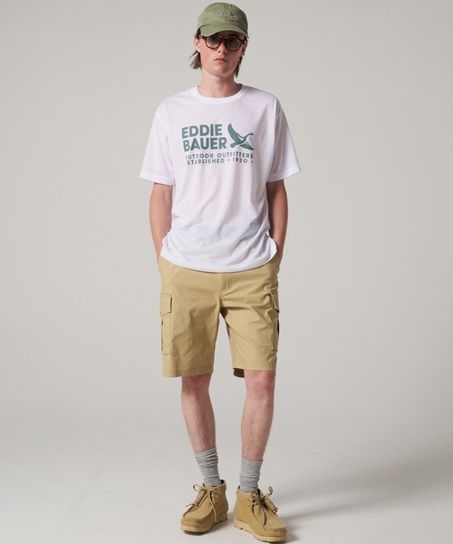 Eddie Bauer(エディーバウアー)の「ポリエステルジャージ プリント Tシャツ(Tシャツ/カットソー・メンズ・ホワイト/ライトイエロー/杢グレー/ミント・L/XXL/XL/M/S)」の16枚目の写真