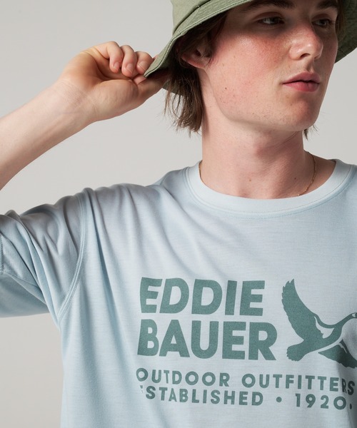 Eddie Bauer(エディーバウアー)の「ポリエステルジャージ プリント Tシャツ(Tシャツ/カットソー・メンズ・ホワイト/ライトイエロー/杢グレー/ミント・L/XXL/XL/M/S)」の20枚目の写真