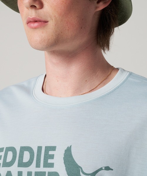Eddie Bauer(エディーバウアー)の「ポリエステルジャージ プリント Tシャツ(Tシャツ/カットソー・メンズ・ホワイト/ライトイエロー/杢グレー/ミント・L/XXL/XL/M/S)」の9枚目の写真