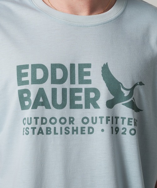 Eddie Bauer(エディーバウアー)の「ポリエステルジャージ プリント Tシャツ(Tシャツ/カットソー・メンズ・ホワイト/ライトイエロー/杢グレー/ミント・L/XXL/XL/M/S)」の10枚目の写真