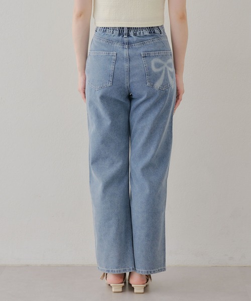 APPORTE PAR LES MARCHES(アポルテパーレマルシェ)の「【MARCHES】バックリボンプリントパンツ(デニムパンツ・レディース・ブラック系その他/ブルー系その他・FREE)」の11枚目の写真