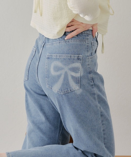 APPORTE PAR LES MARCHES(アポルテパーレマルシェ)の「【MARCHES】バックリボンプリントパンツ(デニムパンツ・レディース・ブラック系その他/ブルー系その他・FREE)」の17枚目の写真