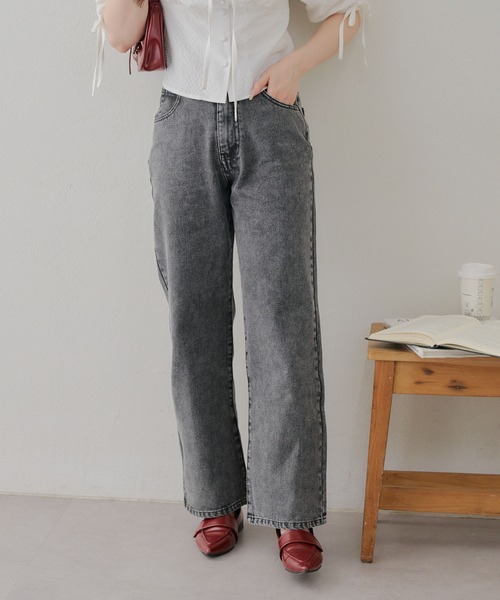 APPORTE PAR LES MARCHES(アポルテパーレマルシェ)の「【MARCHES】バックリボンプリントパンツ(デニムパンツ・レディース・ブラック系その他/ブルー系その他・FREE)」の6枚目の写真