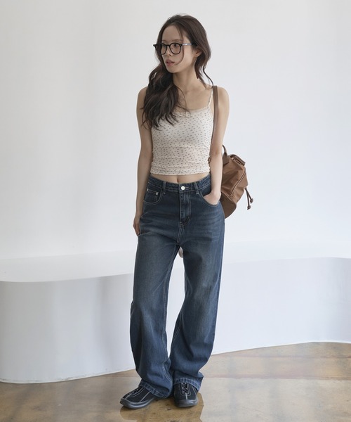 UNE MANSION（ユヌマンション）の「【低身長 / 高身長用 サイズ＆丈が選べるカラーパンツ】【 4color ／ ３size／ 3lengths 】【 足長効果あり】ベーシックセミストレートワイドビンテージデニム（デニムパンツ・レディース・ライトブルー/ブルー/ダークブルー/ブルー系その他・S-Short/S-Regular/S-Long/M-Short/M-Regular/M-Long/L-Short/L-Regular/L-Long）」の22枚目の写真