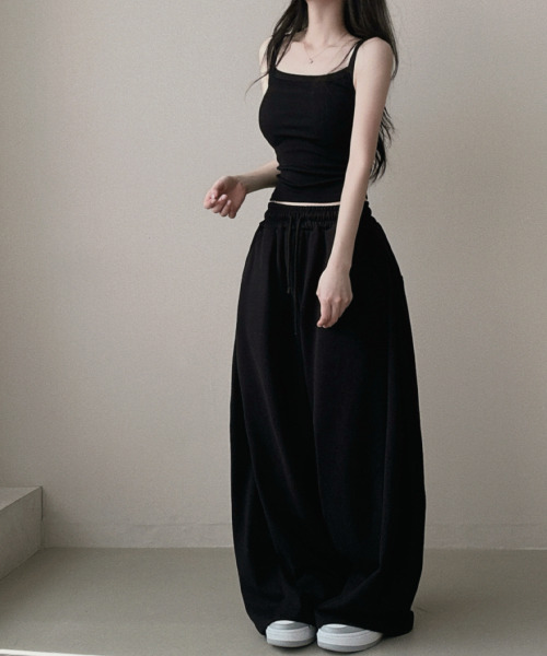 VIVID LADY（ビビッドレディー）の「バッグプリントワイドスエットパンツ　カーブスエットパンツ（スウェットパンツ・レディース・ネイビー/グレー/ブラック・FREE）」の20枚目の写真