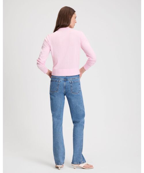 kate spade NEW YORK - Kate spade(ケイトスペード) カーディガン サイズS レディース - ピンク×白 長袖/パール/ラインストーン kate spade NEW YORK - Kate spade(ケイトスペード