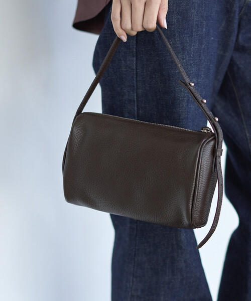 Firsthand（ファーストハンド）の「Firsthand/ファーストハンド レザーワンハンドルバッグ / 2WAYハンドバッグ / 牛革 / 撥水レザー（ハンドバッグ・レディース・ブラウン/ブラック・ONE SIZE）」の17枚目の写真